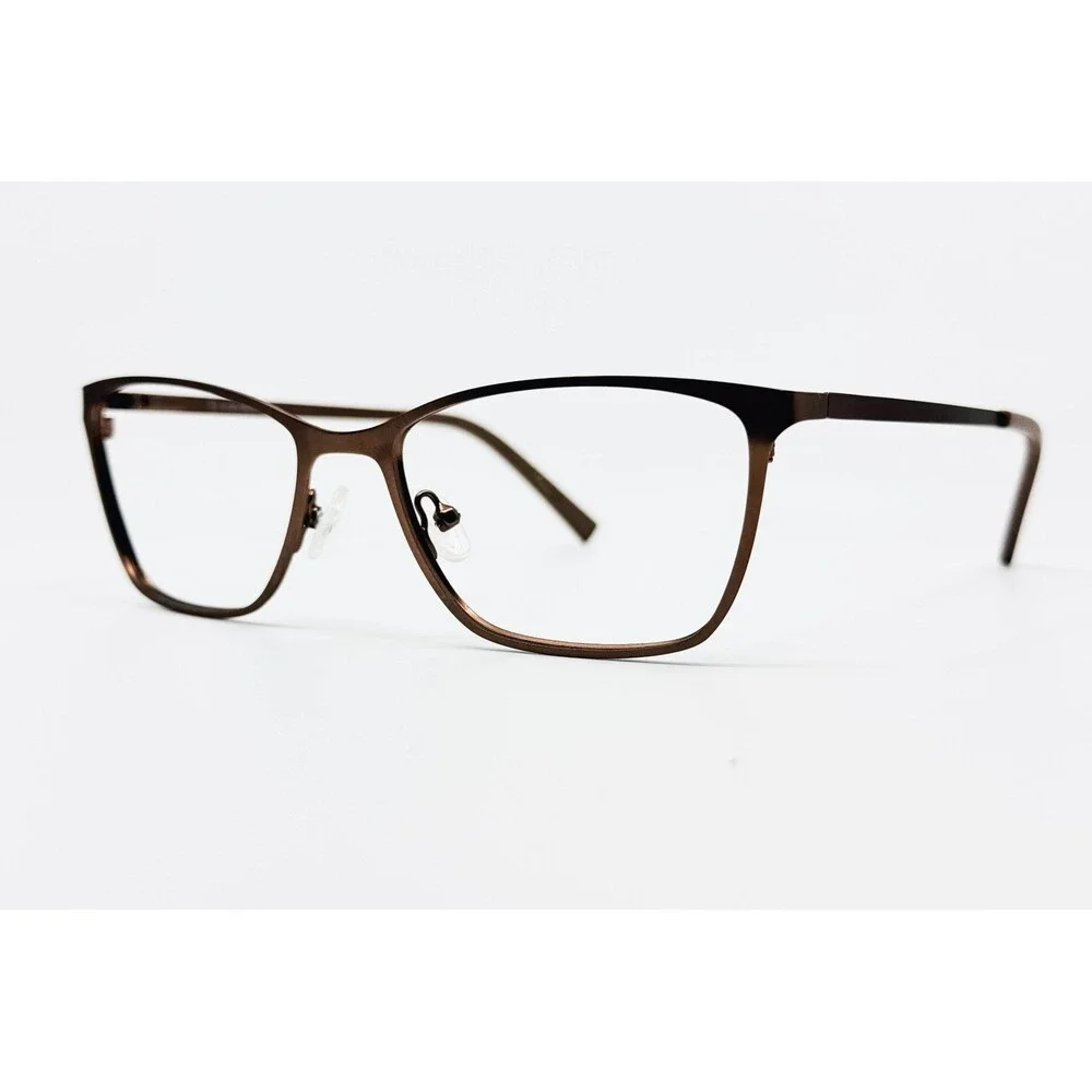 Ellen DeGeneres Eyeglasses Womens Brown ED510 RSGD Metal Full Rim 53-17-140